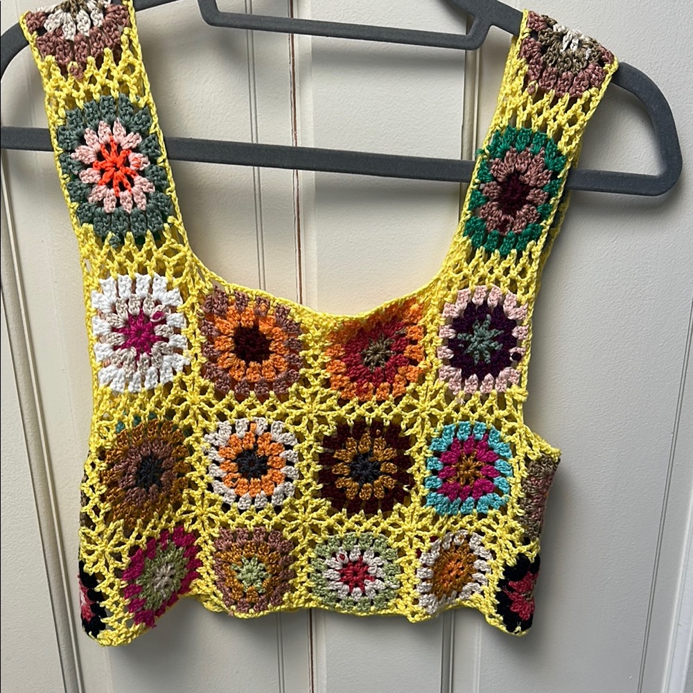 Colorful Crochet Crop Top